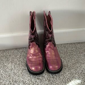 Ariat Boots | Pink Rose Gold Fat Baby | round toe | size 8B